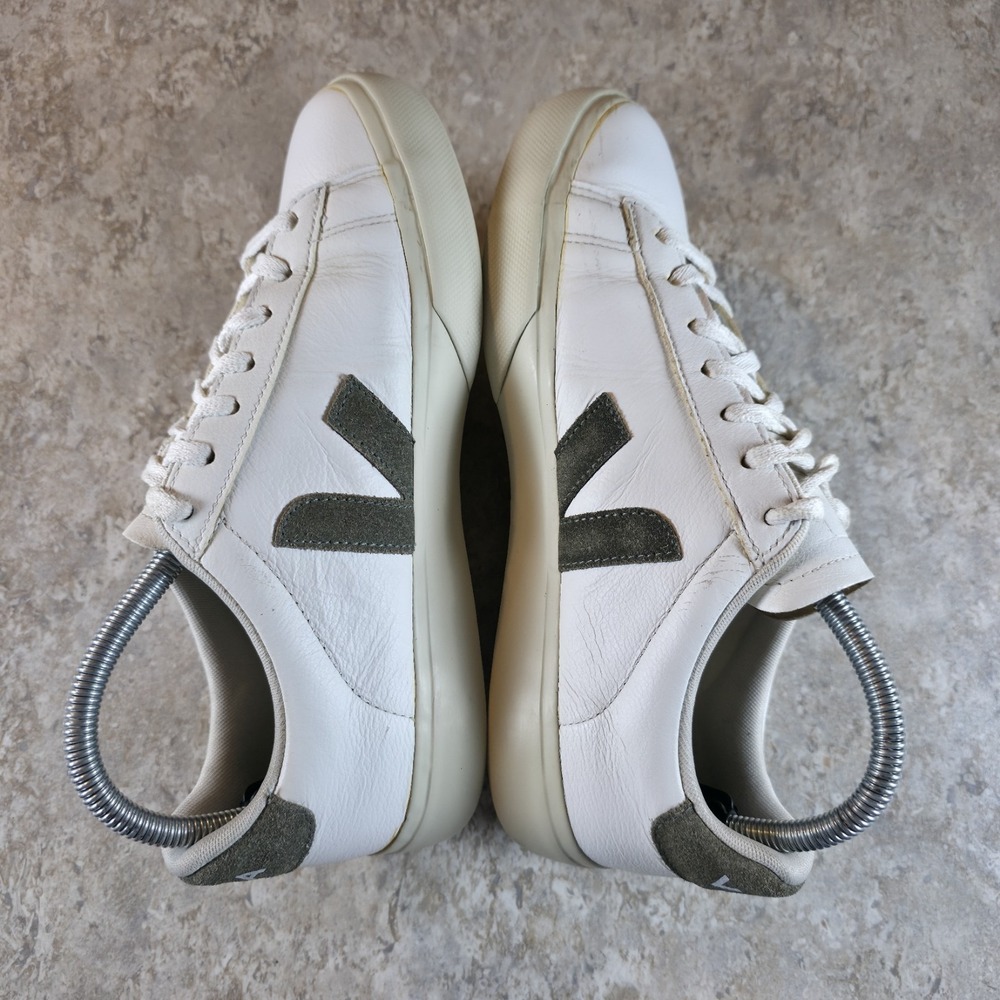 Veja Campo Womens 9 White Chromefree Athletic Leather Walking Shoes Sneakers - Picture 4 of 10